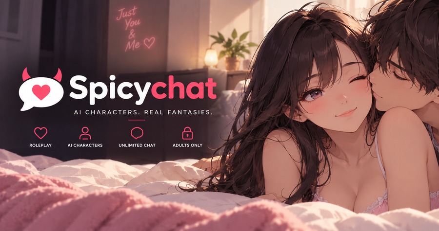 Spicychat AI characters and adult roleplay banner